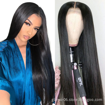 Annione HD Transparent Lace Front Wigs for Black Women Wholesale Natural Color Brazilian Human Hair Wigs Straight Remy Hair Wigs